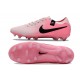 Unisex Nike Tiempo Legend 10 Elite FG Pink and White Soccer Cleats