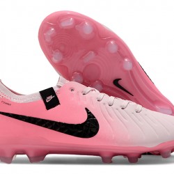 Unisex Nike Tiempo Legend 10 Elite FG Pink and White Soccer Cleats 