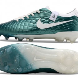 Unisex Nike Tiempo Legend 10 Elite FG Teal White Soccer Cleats 