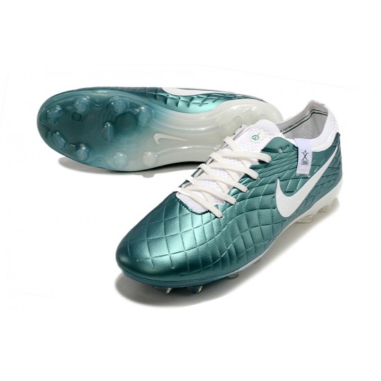 Unisex Nike Tiempo Legend 10 Elite FG Teal White Soccer Cleats