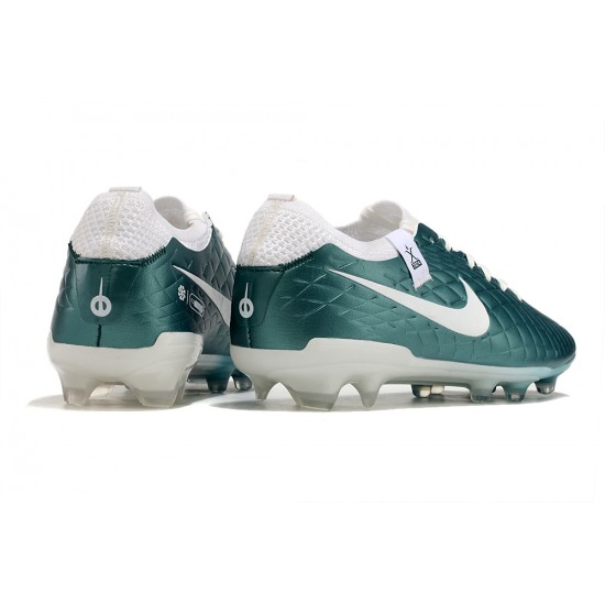 Unisex Nike Tiempo Legend 10 Elite FG Teal White Soccer Cleats