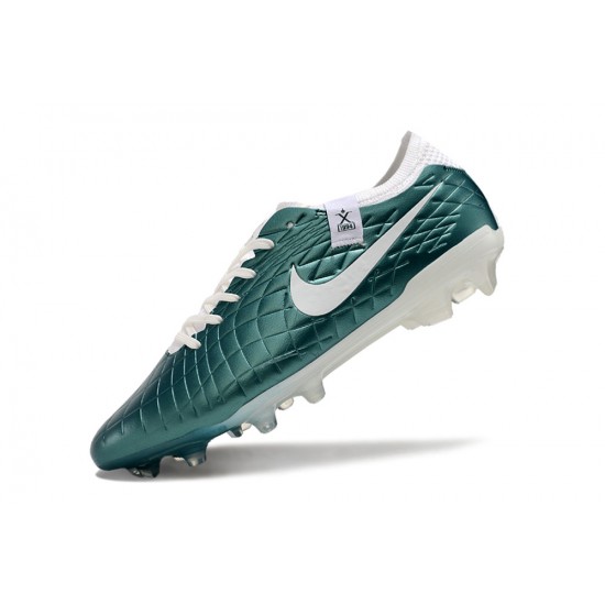 Unisex Nike Tiempo Legend 10 Elite FG Teal White Soccer Cleats