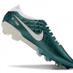 Unisex Nike Tiempo Legend 10 Elite FG Teal White Soccer Cleats 