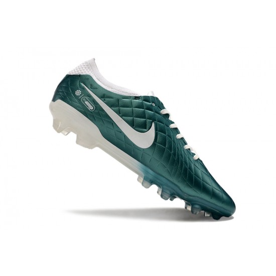 Unisex Nike Tiempo Legend 10 Elite FG Teal White Soccer Cleats