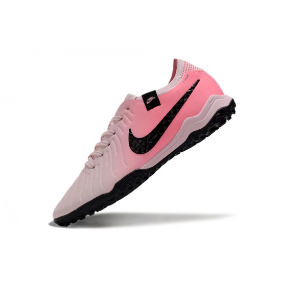 Unisex Nike Tiempo Legend 10 Elite TF Pink Black Soccer Cleats 