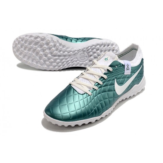 Unisex Nike Tiempo Legend 10 Elite TF Teal White Soccer Cleats