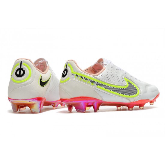 Nike Tiempo Legend 9 Elite FG Soccer Cleats White Gray