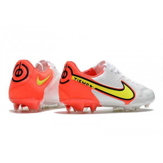 Nike Tiempo Legend 9 Elite FG Soccer Cleats White Orange