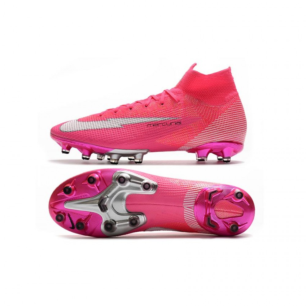 Hot Nike Mbappe Mercurial Superfly 7 Elite AG Pro Pink Panther Soccer ...