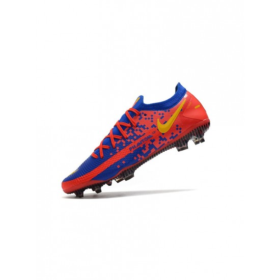 Nike Phantom Gt Elite FG Blue Red Yellow  Soccer Cleats