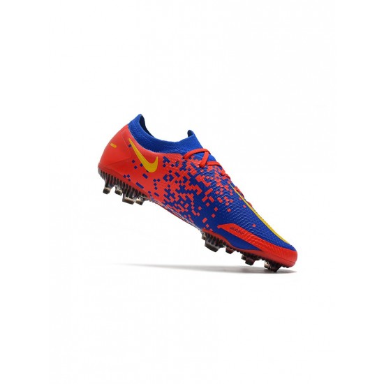 Nike Phantom Gt Elite FG Blue Red Yellow  Soccer Cleats