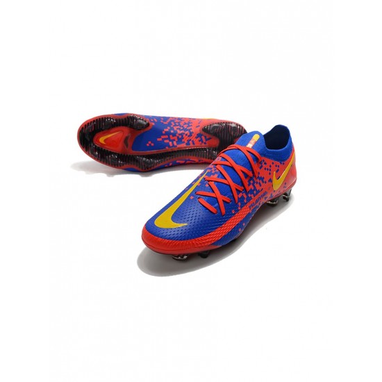 Nike Phantom Gt Elite FG Blue Red Yellow  Soccer Cleats