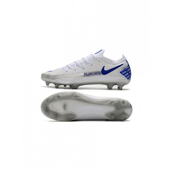 Nike Phantom Gt Elite FG Bonucci White Blue Silver Soccer Cleats