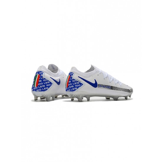 Nike Phantom Gt Elite FG Bonucci White Blue Silver Soccer Cleats