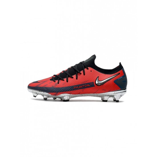 Nike Phantom Gt Elite FG X Skepta Bloody Chrome University Red Black Cool Grey Soccer Cleats