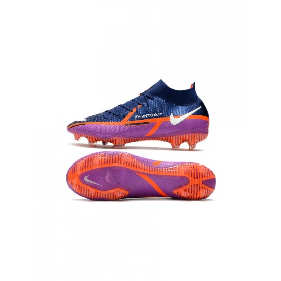 Nike Phantom Gt Ii Elite Df FG College Navywhite Vivid Purple Bright Crimson Soccer Cleats