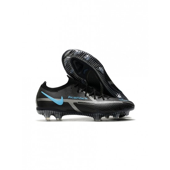 Nike Phantom Gt Ii Elite FG Black Iron Grey University Blue Soccer Cleats