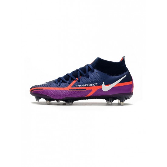 Nike Phantom Gt2 Elite Df FG College Navy White Vivd Purple Bright Crimson Soccer Cleats