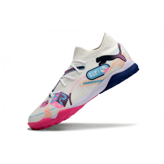 Puma Future 7 Ultimate TF Mens White and Pink  