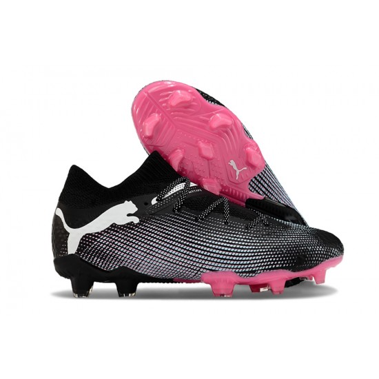 Sale Puma Future FG Black Grey Mens Soccer Cleats