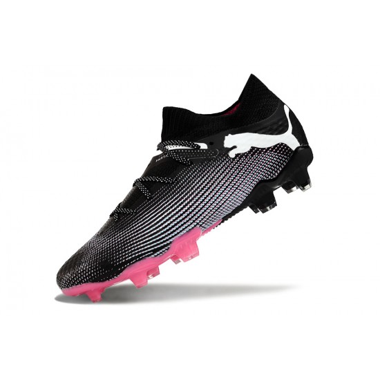 Sale Puma Future FG Black Grey Mens Soccer Cleats