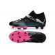 Sale Puma Future FG Mens Black Pink Soccer Cleats