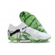 Sale Puma Future FG Mens White Green Soccer Cleats