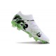 Sale Puma Future FG Mens White Green Soccer Cleats