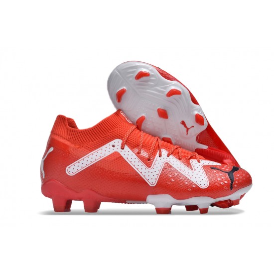 Sale Puma Future FG Red White Mens Soccer Cleats