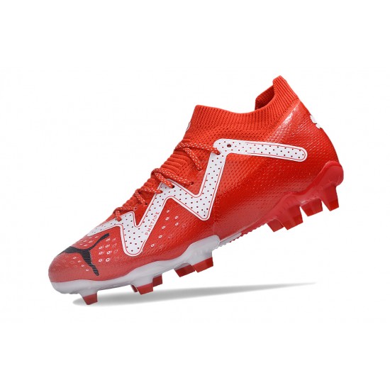 Sale Puma Future FG Red White Mens Soccer Cleats