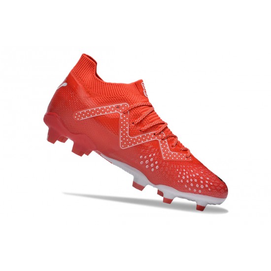 Sale Puma Future FG Red White Mens Soccer Cleats