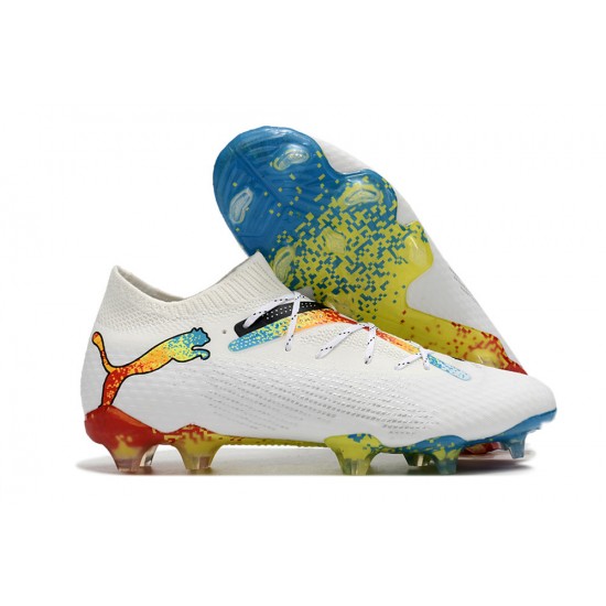 Sale Puma Future FG White Multi Mens Soccer Cleats