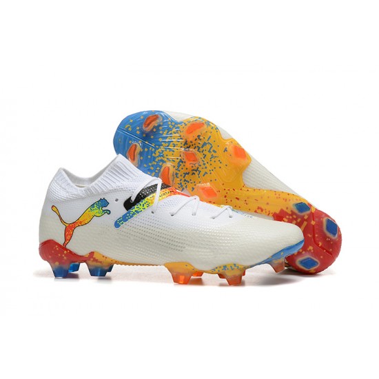 Puma Future FG White Orange Mens