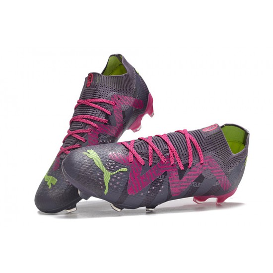 Puma Future Ultimate FG Mens Purple Green  