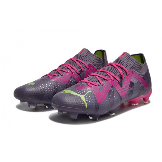 Puma Future Ultimate FG Mens Purple Green  