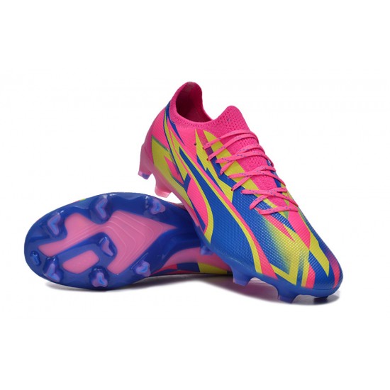 Puma Ultra Ultimate FG Mens Pink Blue