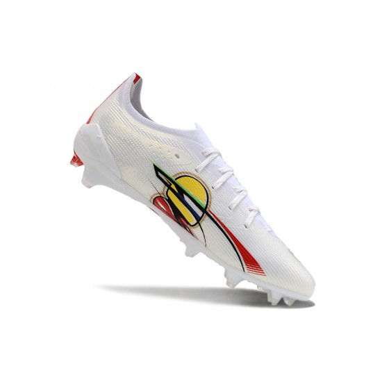 Puma Ultra Ultimate FG Mens White and Gold  