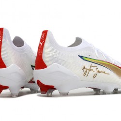 Puma Ultra Ultimate FG Mens White and Gold  