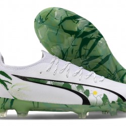 Puma Ultra Ultimate FG Mens White and Green  