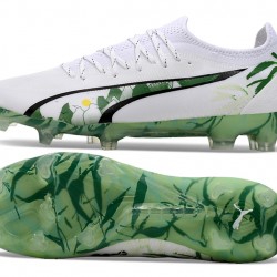 Puma Ultra Ultimate FG Mens White and Green  