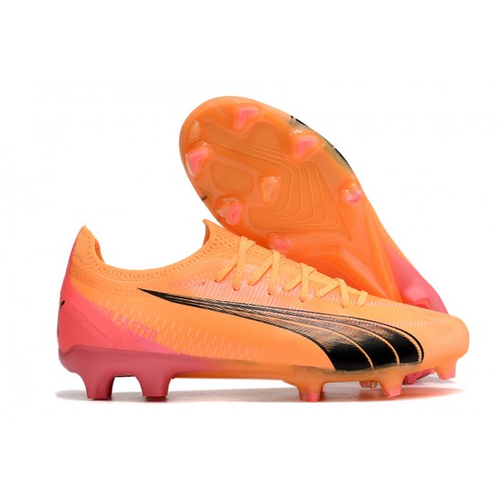 Puma Ultra Ultimate FG Orange Black Mens  