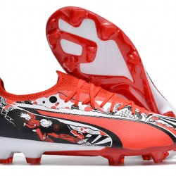 Puma Ultra Ultimate FG Red Black Mens  