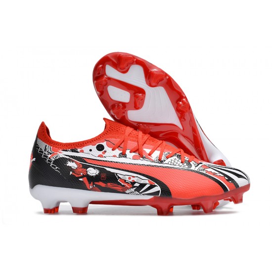 Puma Ultra Ultimate FG Red Black Mens