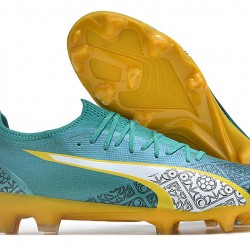 Puma Ultra Ultimate FG Teal Yellow Mens  