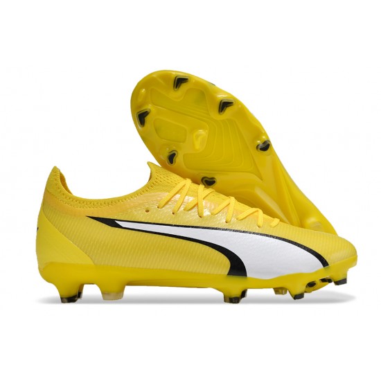 Puma Ultra Ultimate FG Yellow White Mens  