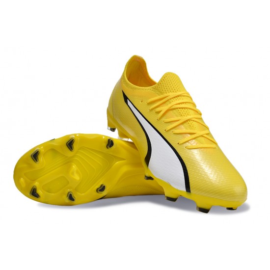 Puma Ultra Ultimate FG Yellow White Mens