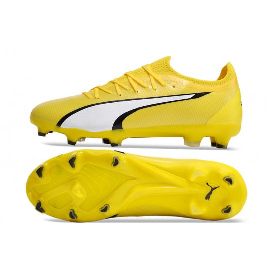 Puma Ultra Ultimate FG Yellow White Mens  