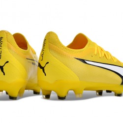 Puma Ultra Ultimate FG Yellow White Mens  