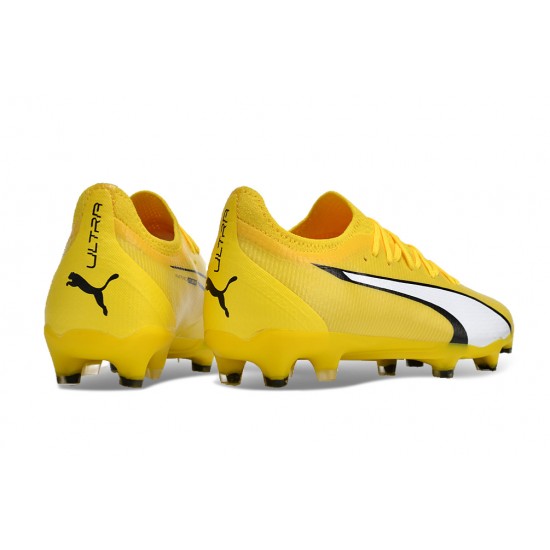 Puma Ultra Ultimate FG Yellow White Mens