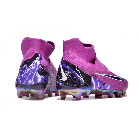 Sale Nike Phantom GX Elite FG High Top Soccer Cleats Purple Black